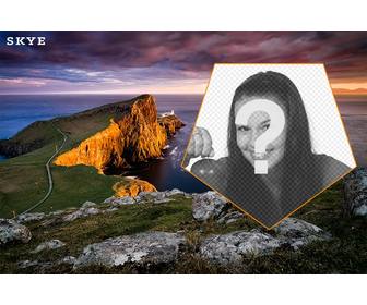 kundengerechte postkarte mit einem bild von der isle of skye