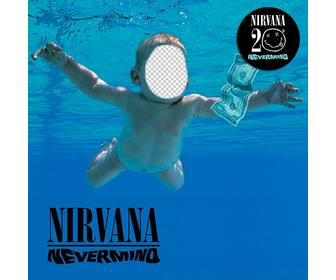 fotomontage mit dem cd-cover von nirvana zu bearbeiten