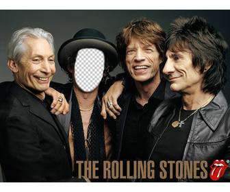 fotomontage der rolling stones mit ihrem foto