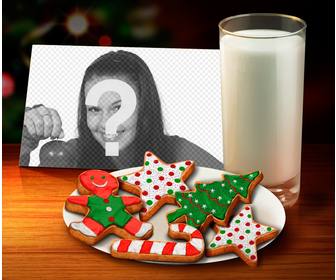 weihnachtscollage um ihr foto mit lebkuchenplatzchen