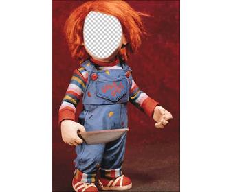 fotomontage von chucky um dein gesicht zu zeigen