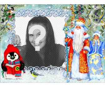 weihnachtspostkarte mit san jose und maria mit vielen details