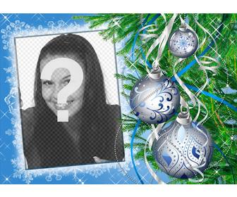 fotorahmen fur personalisierte online mit einem weihnachtsbaum dekoriert