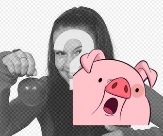 online fotomontage ein rosa spar in ihre fotos setzen setzen sie ein schwein in ihre bilder mit diesem aufkleber online er ist uberrascht gesicht und ist ideal fur die dekoration bilder