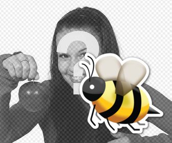 emoji einen bienenstich als online-aufkleber die sie in ihre bilder einfugen konnen