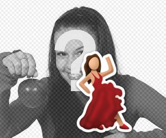 emoticon eines flamenco der aus whatsapp tanzt