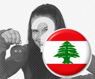 abzeichen mit der flagge des libanon auf ihr profilbild facebook oder twitter gestellt