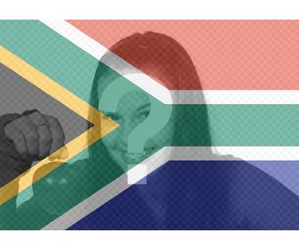 fotoeffekt der sudafrikanischen flagge fur ihr foto