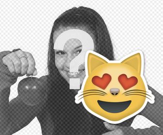 cat emoticon-aufkleber fur ihre fotos