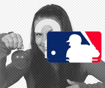 logo-aufkleber von major league baseball fur ihr foto