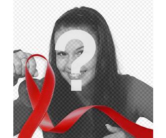 rotes band gegen aids um ihr foto online einzufugen