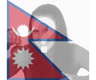 foto wirkung nepal-flagge fur ihre foto-