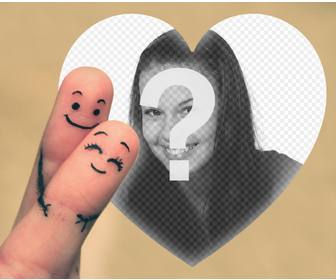 liebe-foto-effekt um ein foto innerhalb eines herzens