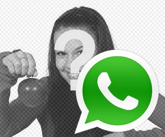 whatsapp logo-aufkleber zum aufkleben ihrer fotos