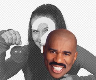 aufkleber des steve harvey gesicht auf ihre bilder setzen