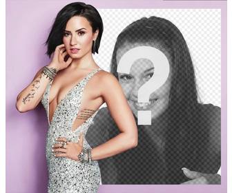 kostenlose fotoeffekt mit der sangerin demi lovato