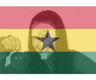 ghana-flagge als filter um ihre fotos