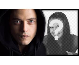 wenn sie ein fan der serie sind mr robot dann laden sie ihr foto dieser effekt