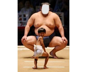 lustige online-effekt ihr gesicht in ein sumo-ringer