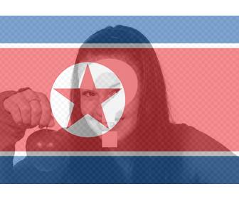 flagge von nordkorea hinzufugen wie ein filter um ihre fotos photo wirkung