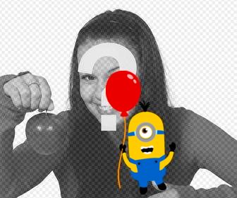 ein minion mit einem roten ballon auf ihre bilder