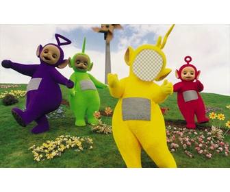 fotomontage der teletubbies zu bearbeiten und ihr gesicht