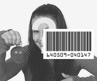 spaßaufkleber eines barcodes in ihren fotos zu setzen