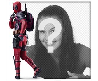 ihr foto neben antiheld deadpool