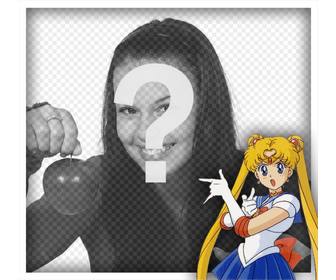 bearbeiten sie diesen rahmen mit ihrem foto zu sein mit der sailor moon