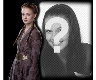 editierbare fotoeffekt ihr foto setzen neben sansa stark