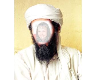 fotomontage von osama bin laden sie ihr gesicht auf seinem gesicht