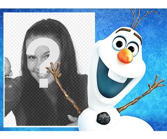 foto-effekt um das foto zusammen mit olaf aus dem animationsfilm gefrorenes