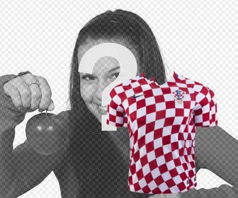 hemd des fußball-auswahl kroatien auf ihre fotos