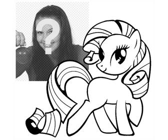 foto effekt eines bildes von my little pony zu drucken und farbe