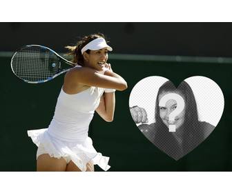 machen sie ihre foto-effekt mit dem tennisspieler garbine muguruza
