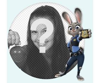 foto-effekt mit hase judy hopps von zootopia film