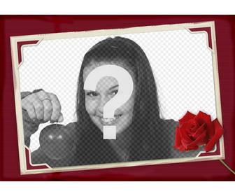rote rosen bilderrahmen bearbeiten sie ein foto von dieser seite im gedenken an st valentin
