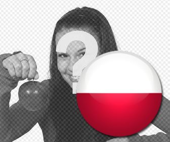 polen-flagge in kreisformigen in ihren bildern