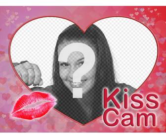 laden sie ihr foto einen kuss jemand auf diese ursprungliche wirkung von kiss cam geben