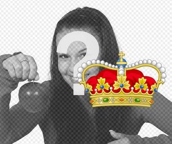 royal queen crown auf ihre fotos einfugen als ein online-aufkleber