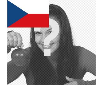 foto-effekt die die flagge der tschechischen republik in der ecke des fotos zu setzen