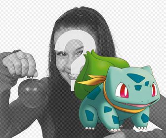 fugen sie bulbasaur in ihren fotos als aufkleber mit diesem online-effekt