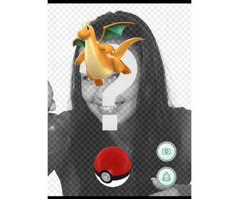 foto-effekt mit dragonite von pokemon go wo sie ein foto