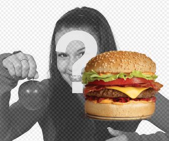 ein riesiger hamburger aufkleber auf ihre fotos kostenlos