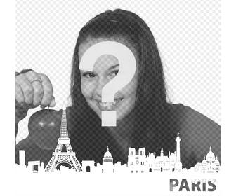 editierbare foto-effekt fur ihr foto um die silhouette von paris