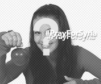 foto-effekt in ihren fotos das hashtag syrien pray fot