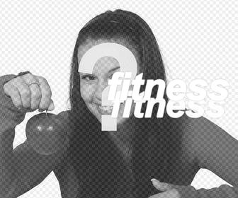 fugen sie das wort fitness in ihren fotos als aufkleber mit diesem effekt online-