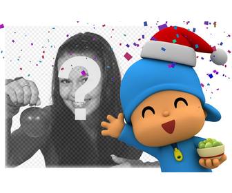 weihnachten effekt mit pocoyo mit einem ihrer foto kostenlos