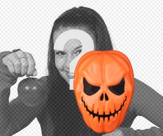 kurbis-maske zu verkleiden sich in ihre fotos online