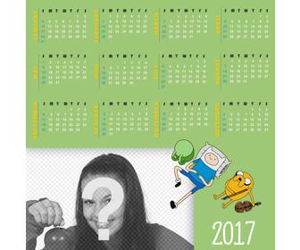 kalender 2017 in englisch mit einem design von adventure time ihr foto